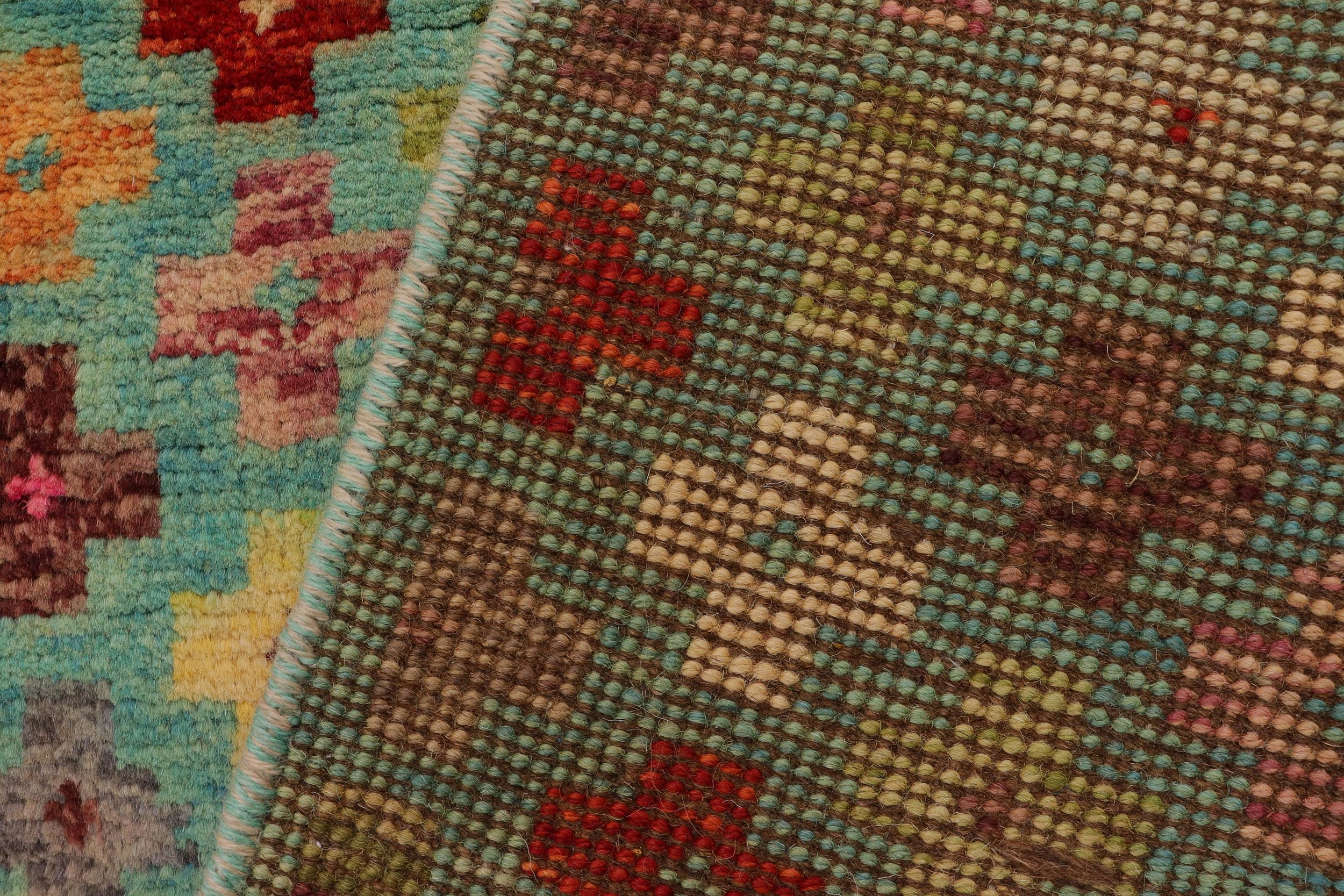 handmade Modern Balouchi Blue Rust Hand Knotted RECTANGLE 100% WOOL area rug 3x5