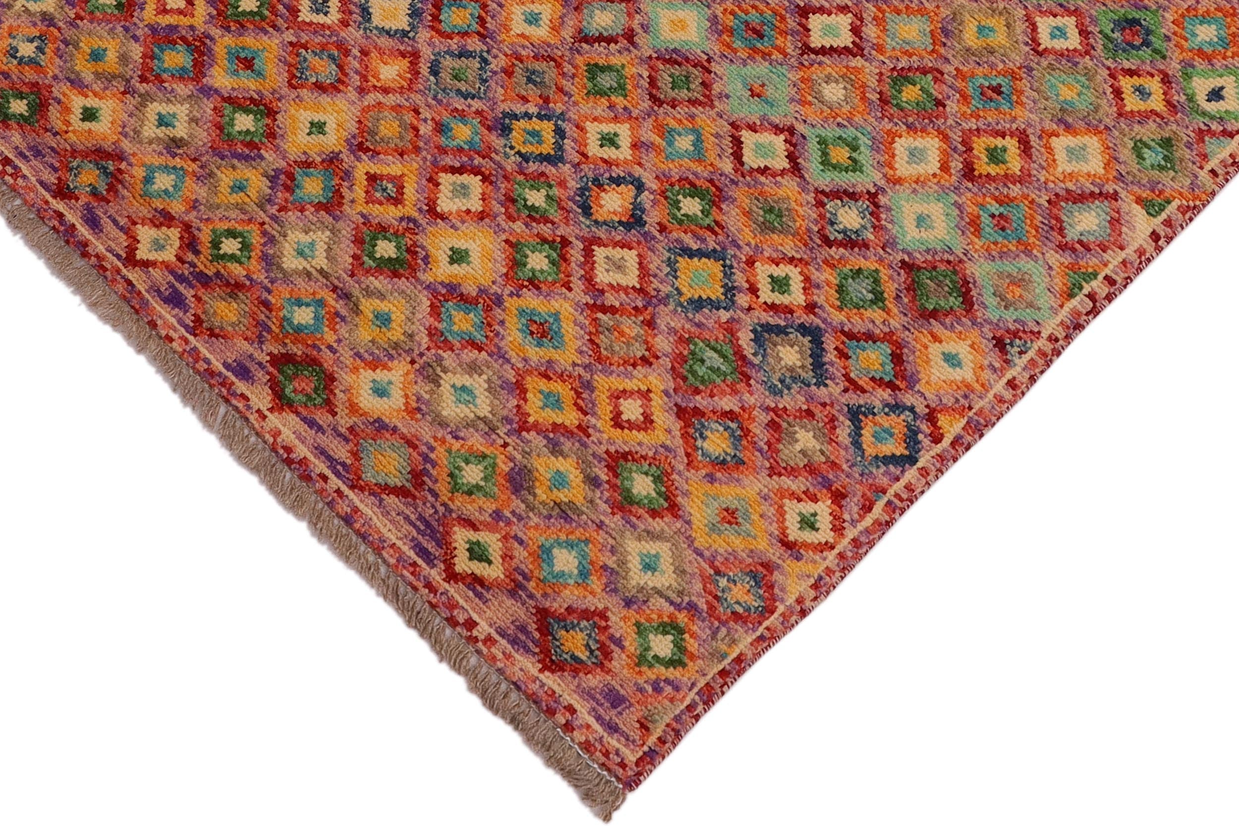 handmade Modern Balouchi Purple Rust Hand Knotted RECTANGLE 100% WOOL area rug 3x5