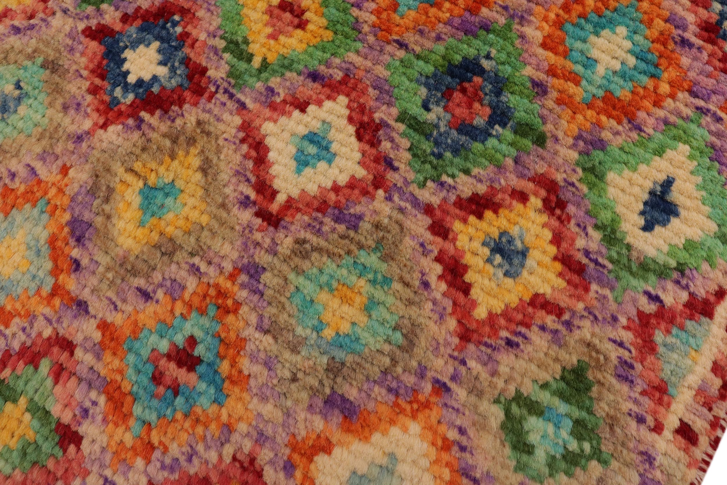handmade Modern Balouchi Purple Rust Hand Knotted RECTANGLE 100% WOOL area rug 3x5