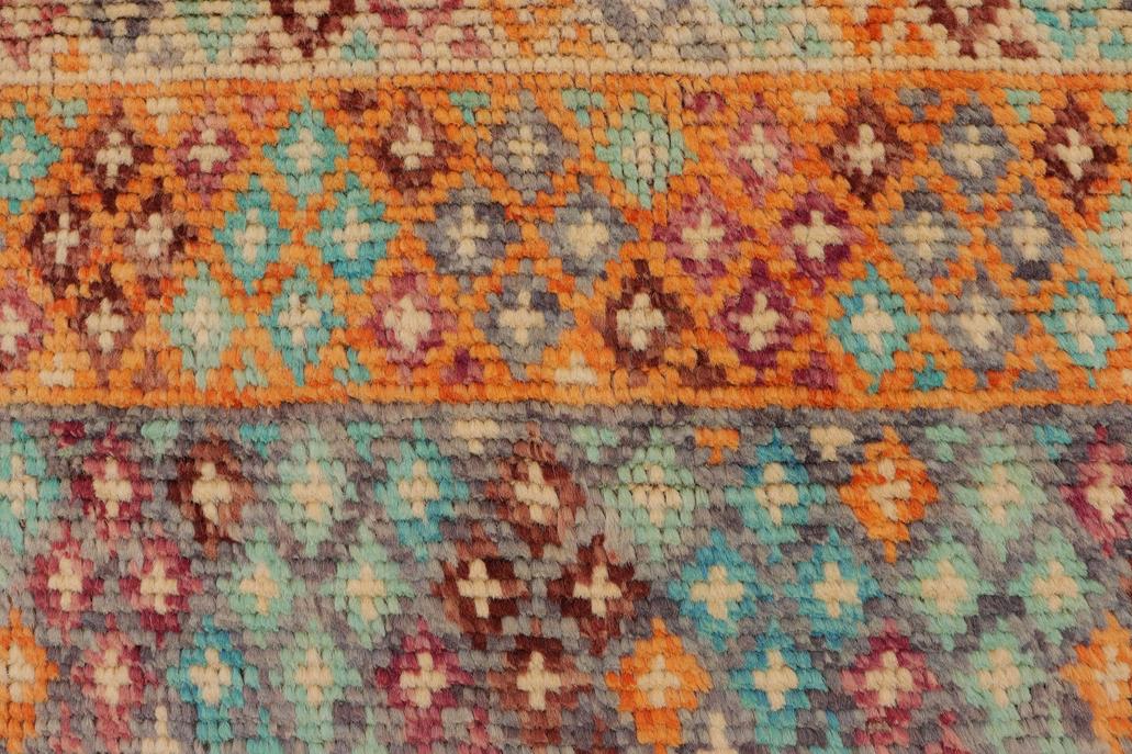 handmade Modern Balouchi Blue Maroon Hand Knotted RECTANGLE 100% WOOL area rug 4x5