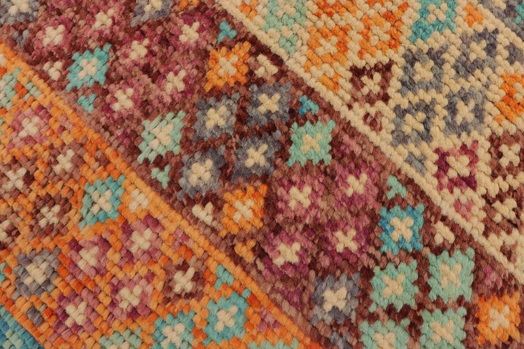 handmade Modern Balouchi Blue Maroon Hand Knotted RECTANGLE 100% WOOL area rug 4x5