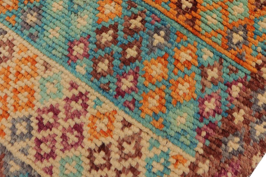 handmade Modern Balouchi Blue Maroon Hand Knotted RECTANGLE 100% WOOL area rug 4x5