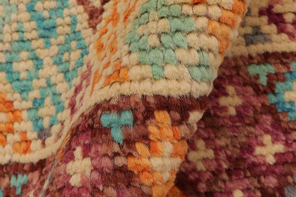 handmade Modern Balouchi Blue Maroon Hand Knotted RECTANGLE 100% WOOL area rug 4x5