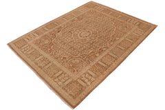 Semi-Antique Tajdar Trudy Brown/Tan Wool Rug - 8'11'' x 11'8''