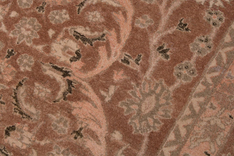 handmade Transitional Tajdar Brown Tan Hand Knotted RECTANGLE 100% WOOL area rug 9x12