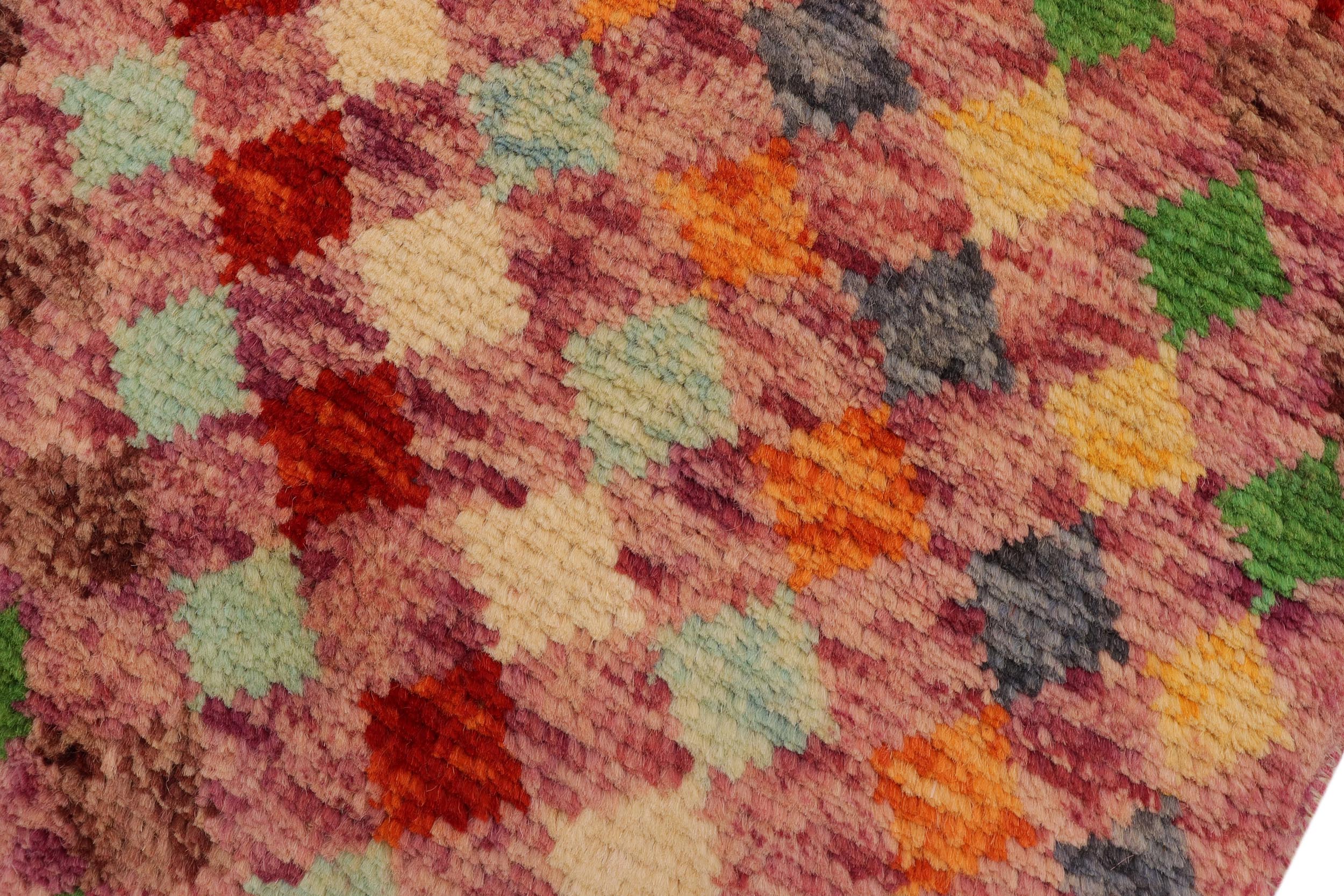 handmade Modern Balouchi Purple Rust Hand Knotted RECTANGLE 100% WOOL area rug 3x5
