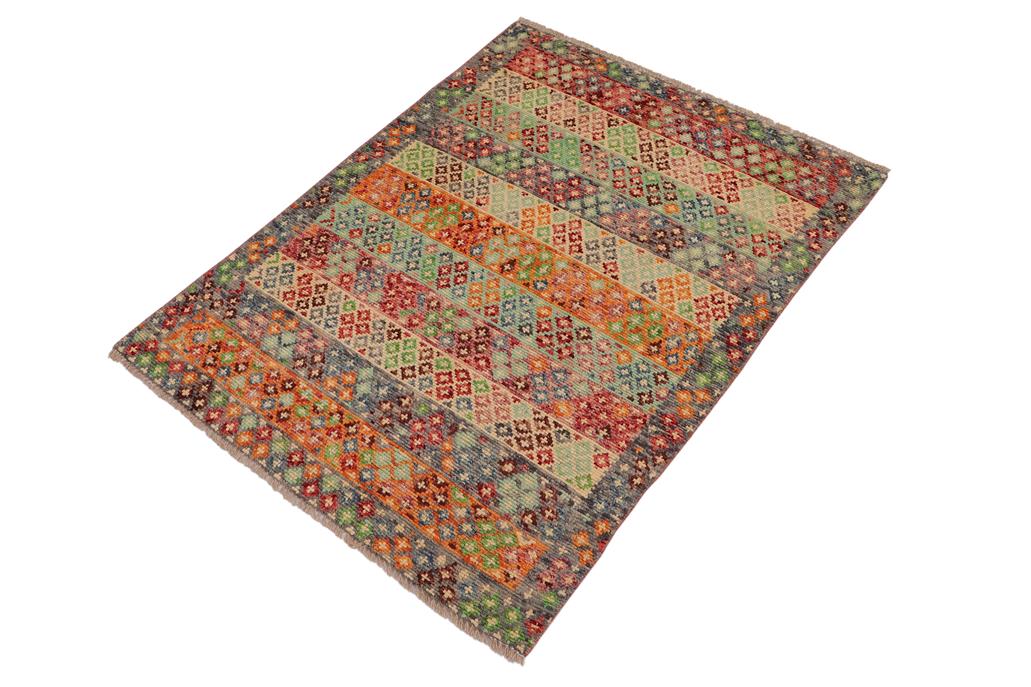 handmade Modern Balouchi Blue Gray Hand Knotted RECTANGLE 100% WOOL area rug 3x5