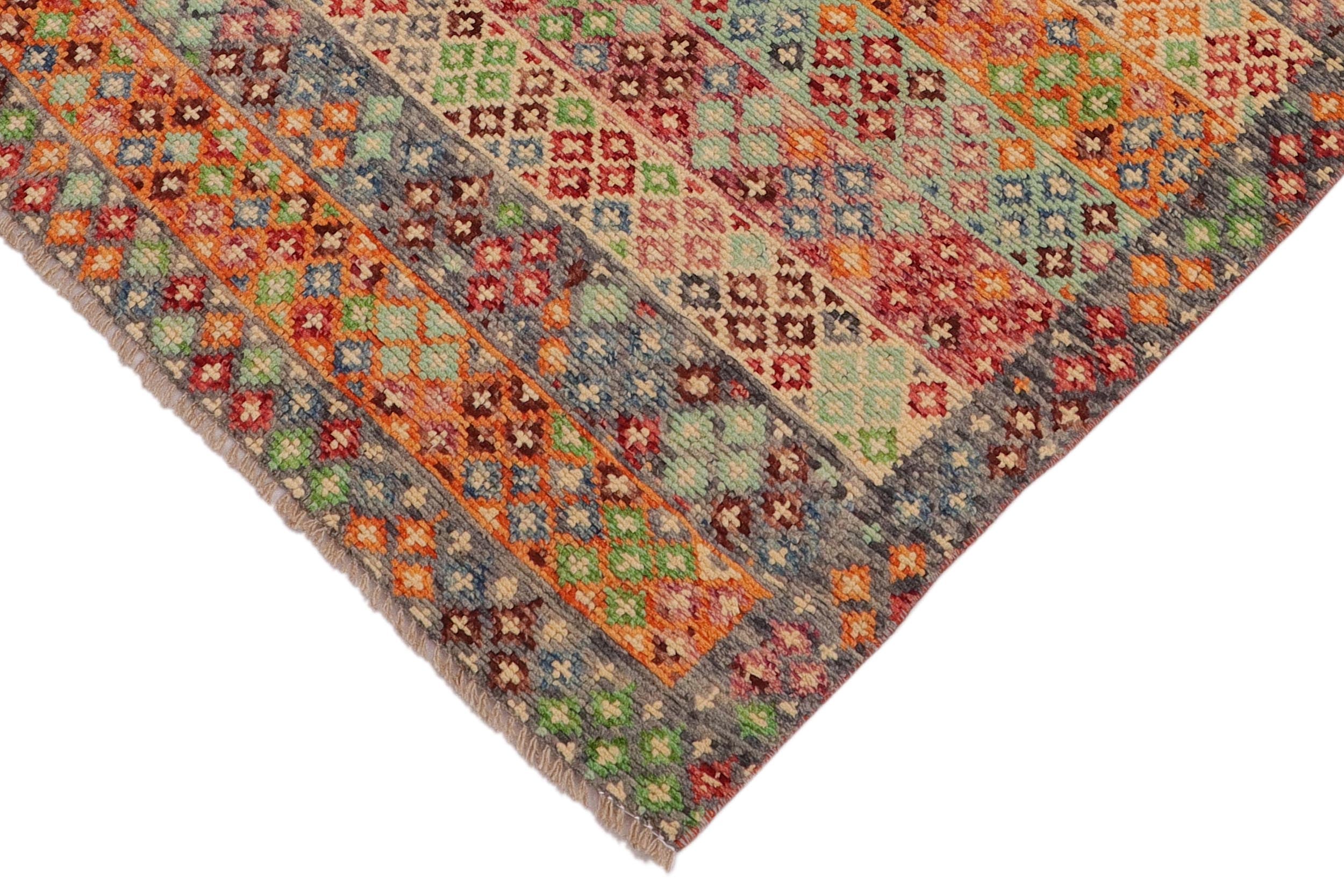 handmade Modern Balouchi Blue Gray Hand Knotted RECTANGLE 100% WOOL area rug 3x5