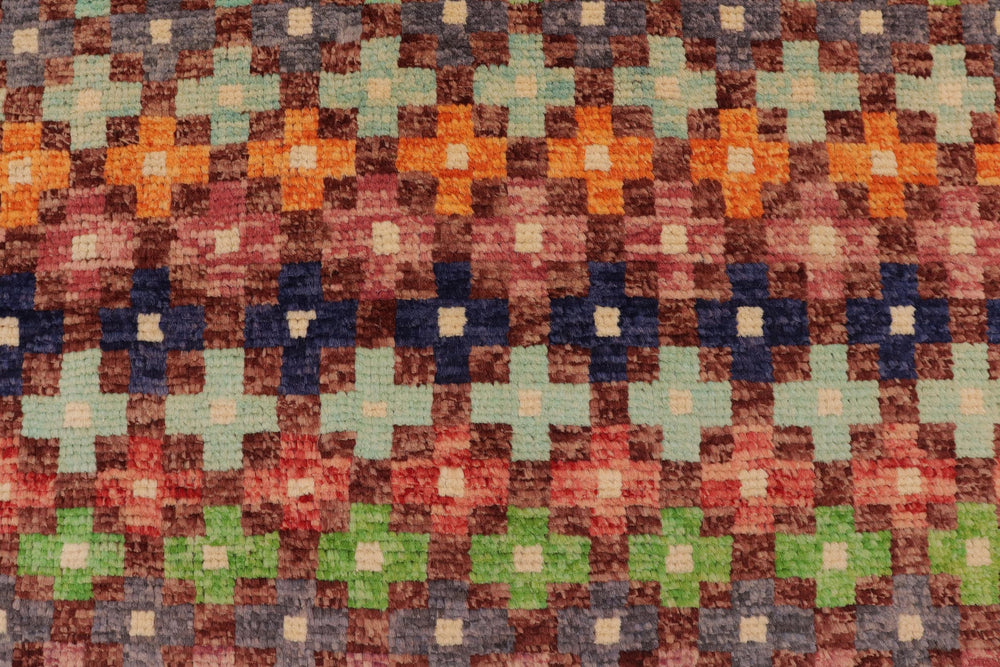 handmade Modern Balouchi Maroon Orange Hand Knotted RECTANGLE 100% WOOL area rug 3x5