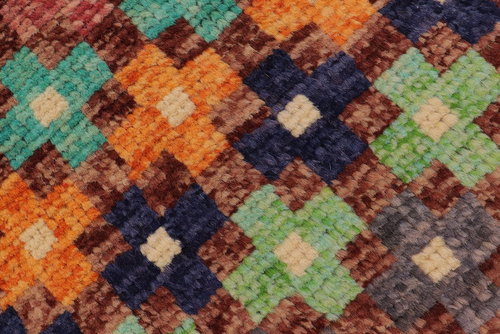 handmade Modern Balouchi Maroon Orange Hand Knotted RECTANGLE 100% WOOL area rug 3x5