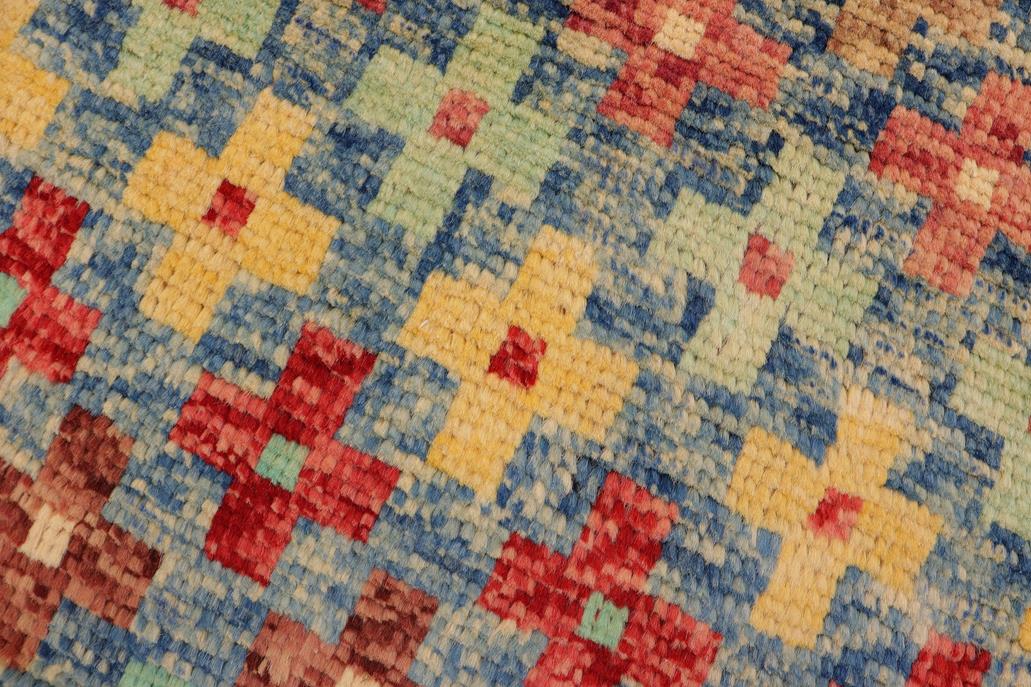 handmade Modern Balouchi Blue Red Hand Knotted RECTANGLE 100% WOOL area rug 3x5