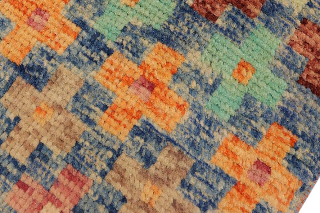 handmade Modern Balouchi Blue Red Hand Knotted RECTANGLE 100% WOOL area rug 3x5