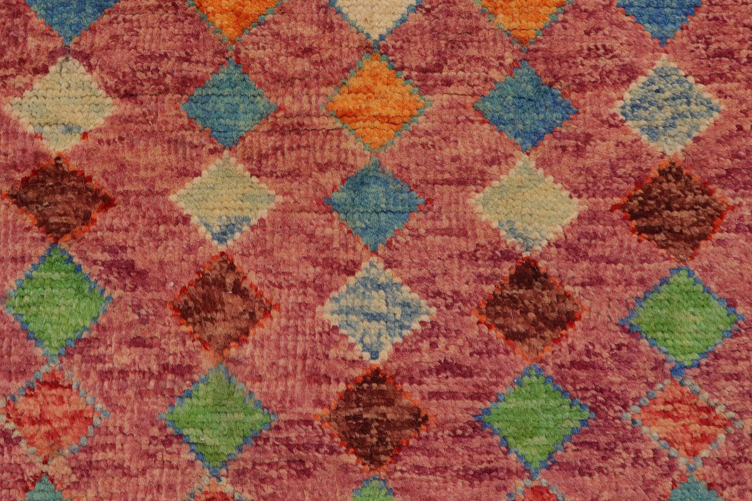 handmade Modern Balouchi Purple Blue Hand Knotted RECTANGLE 100% WOOL area rug 4x6