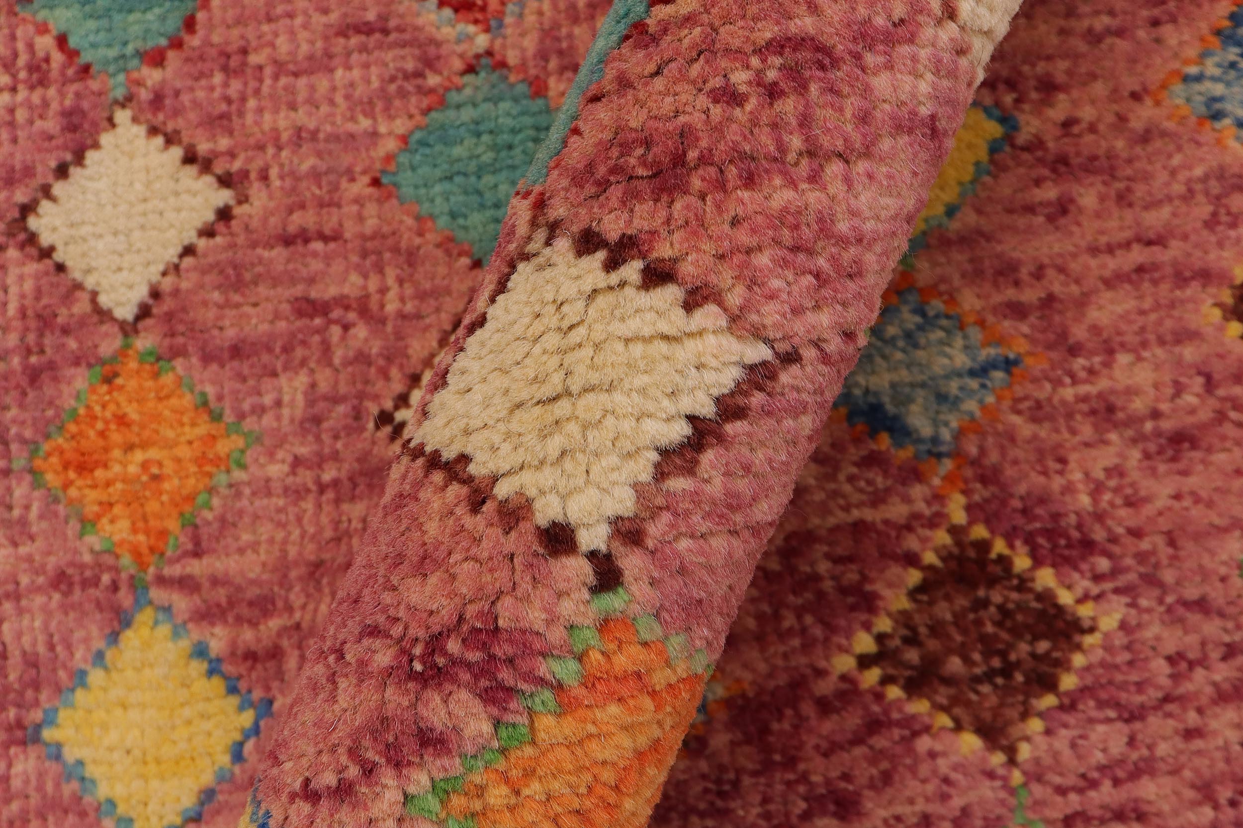 handmade Modern Balouchi Purple Blue Hand Knotted RECTANGLE 100% WOOL area rug 4x6