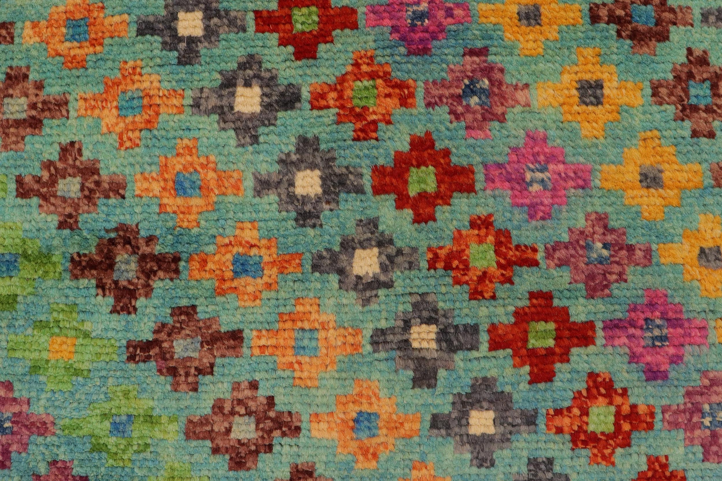 handmade Modern Balouchi Blue Red Hand Knotted RECTANGLE 100% WOOL area rug 3x5