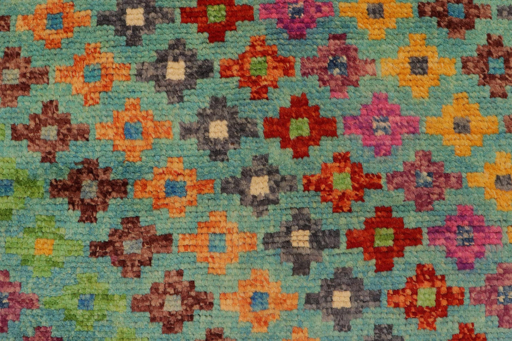 handmade Modern Balouchi Blue Red Hand Knotted RECTANGLE 100% WOOL area rug 3x5