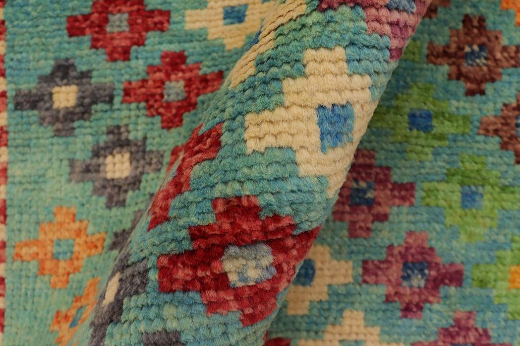 handmade Modern Balouchi Blue Red Hand Knotted RECTANGLE 100% WOOL area rug 3x5