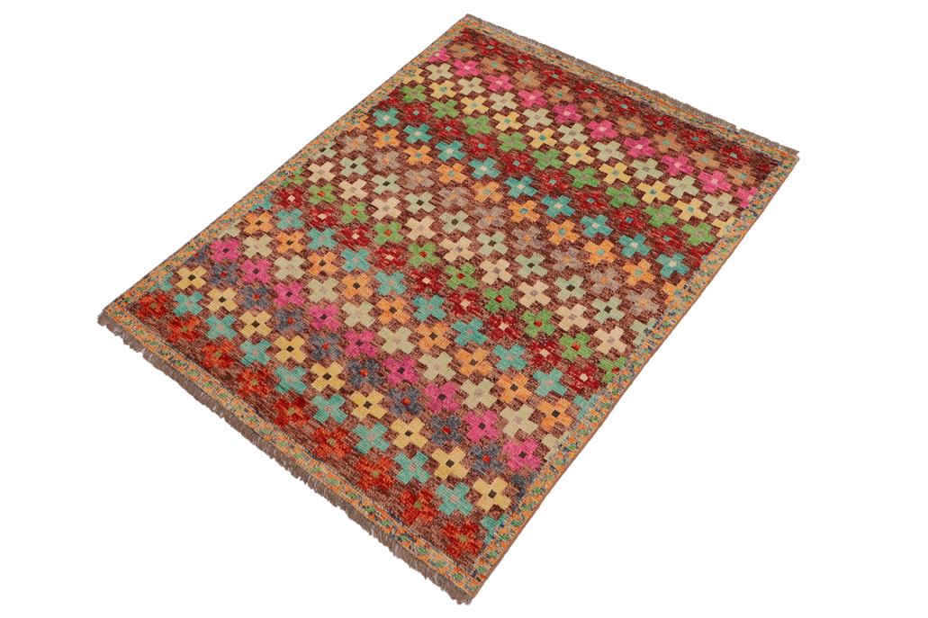 handmade Modern Balouchi Maroon Blue Hand Knotted RECTANGLE 100% WOOL area rug 3x5