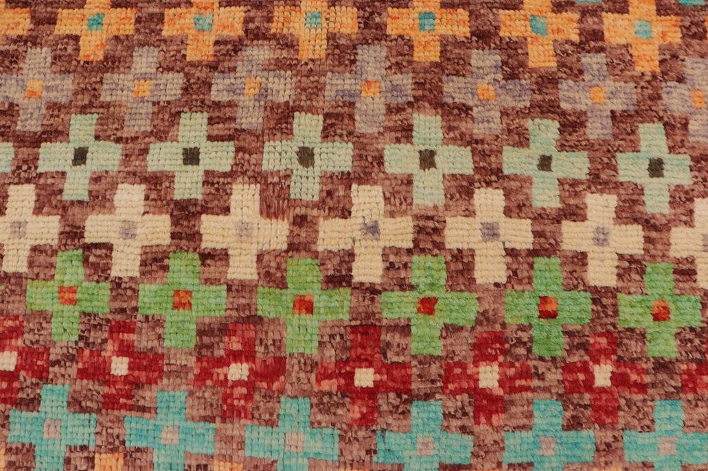 handmade Modern Balouchi Maroon Blue Hand Knotted RECTANGLE 100% WOOL area rug 3x5