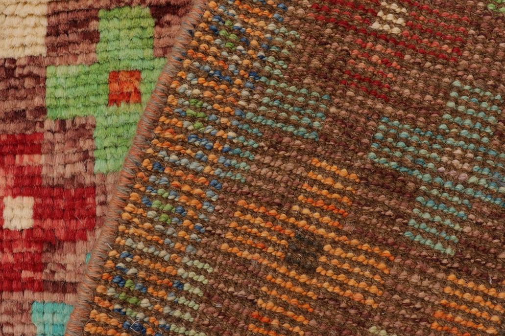 handmade Modern Balouchi Maroon Blue Hand Knotted RECTANGLE 100% WOOL area rug 3x5