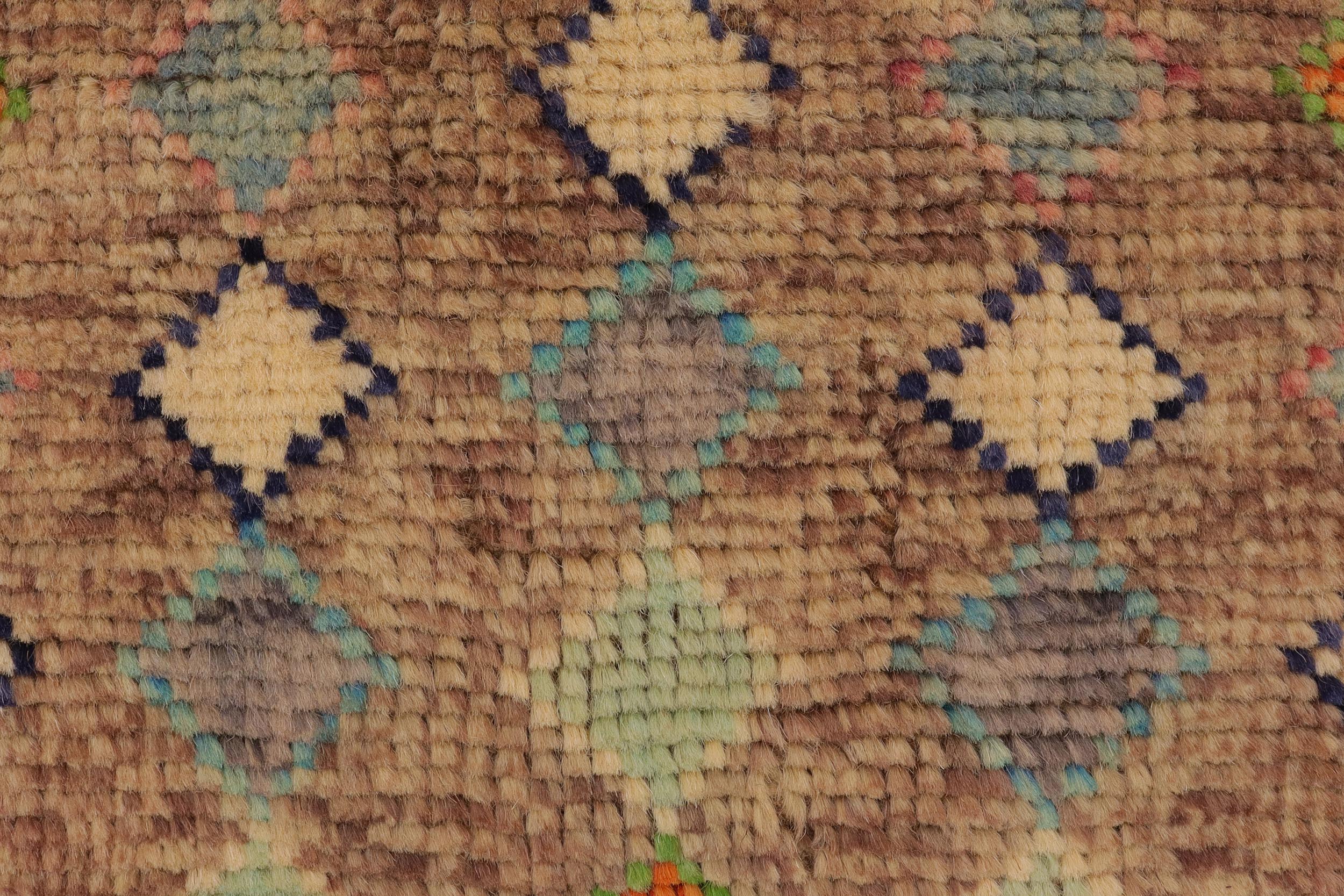 handmade Modern Balouchi Brown Rust Hand Knotted RECTANGLE 100% WOOL area rug 3x5