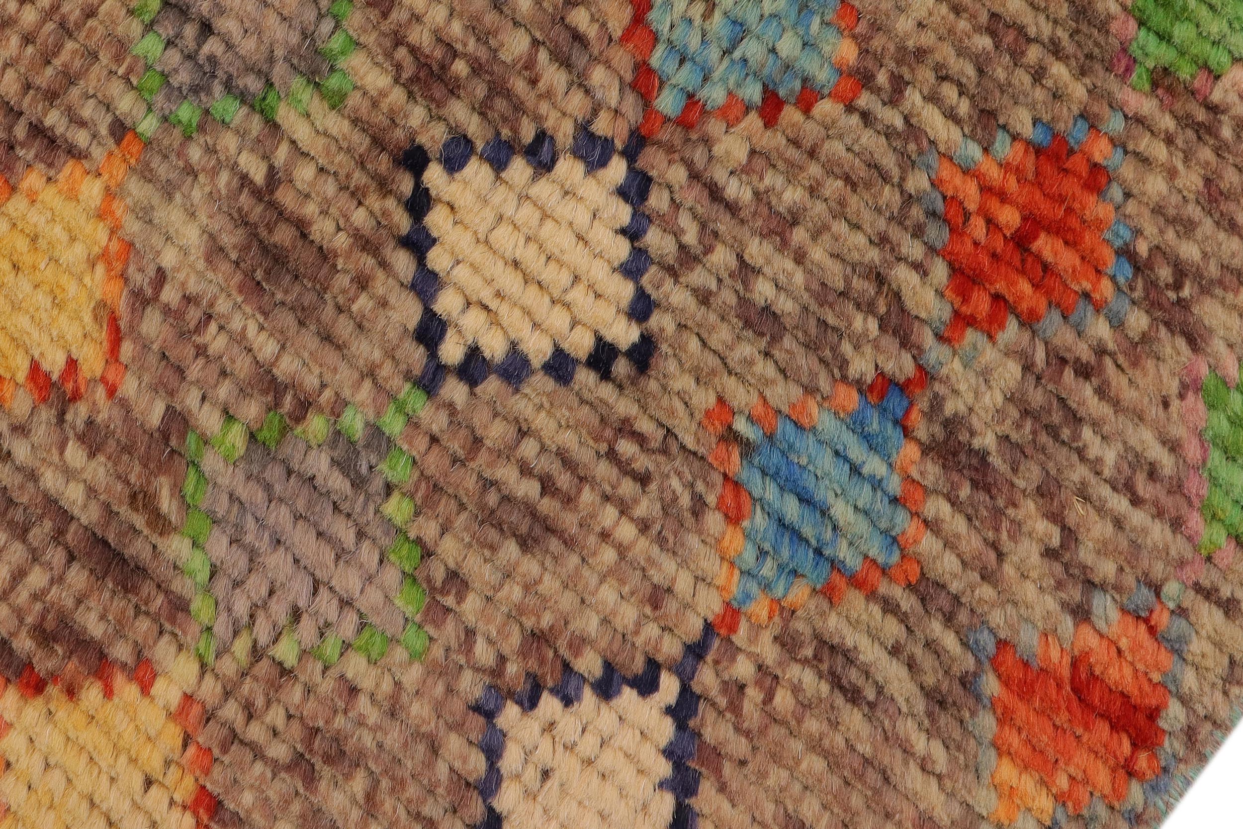handmade Modern Balouchi Brown Rust Hand Knotted RECTANGLE 100% WOOL area rug 3x5