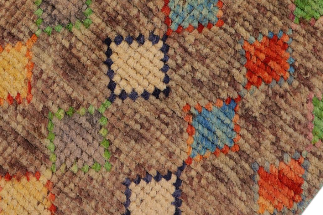 handmade Modern Balouchi Brown Rust Hand Knotted RECTANGLE 100% WOOL area rug 3x5