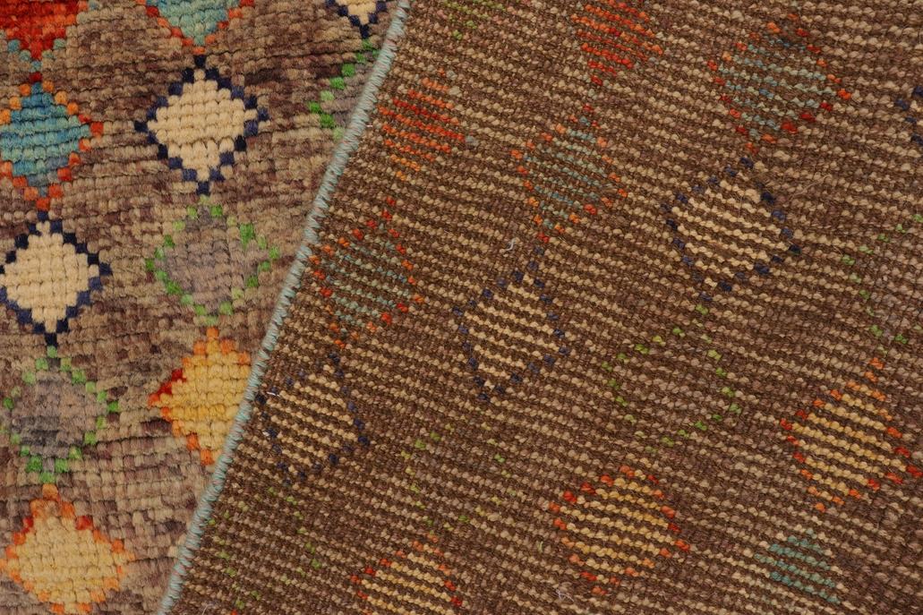 handmade Modern Balouchi Brown Rust Hand Knotted RECTANGLE 100% WOOL area rug 3x5