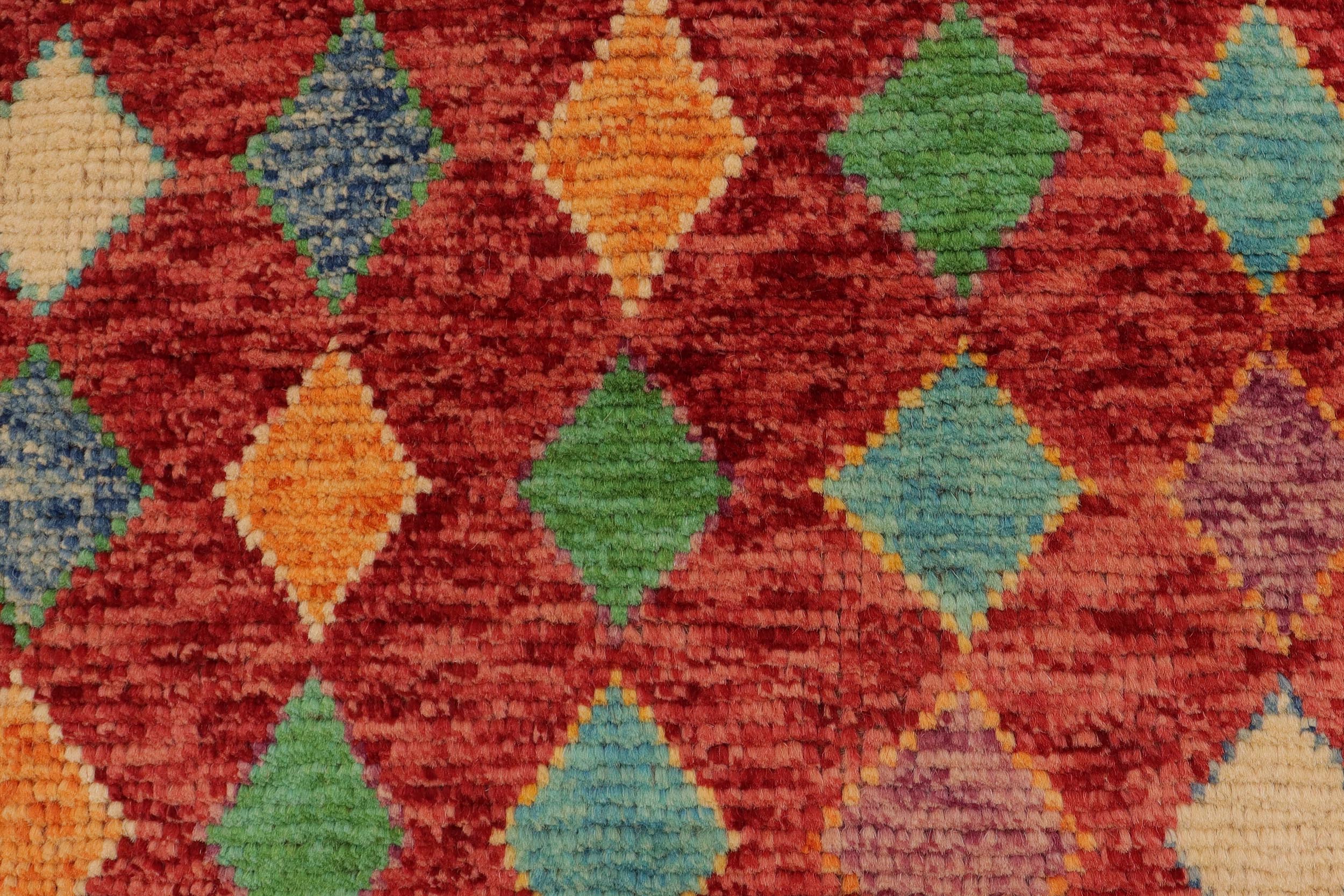 handmade Modern Balouchi Red Blue Hand Knotted RECTANGLE 100% WOOL area rug 3x5