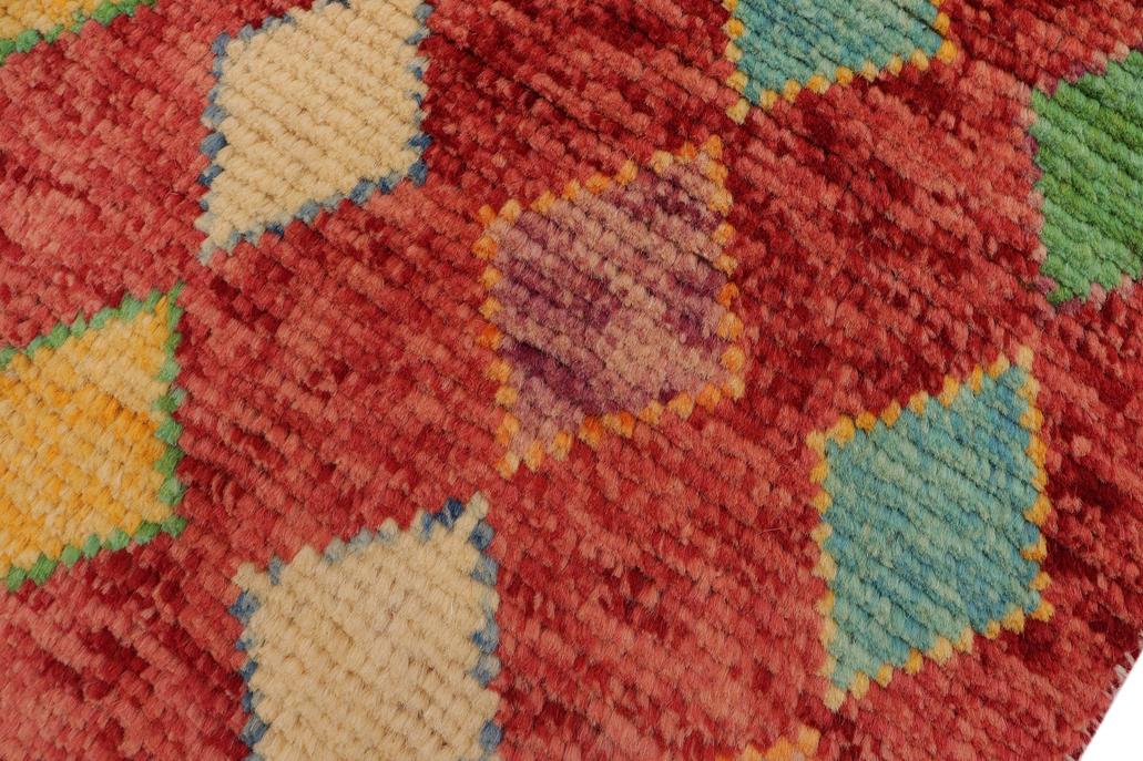 handmade Modern Balouchi Red Blue Hand Knotted RECTANGLE 100% WOOL area rug 3x5