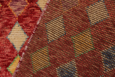 handmade Modern Balouchi Red Blue Hand Knotted RECTANGLE 100% WOOL area rug 3x5