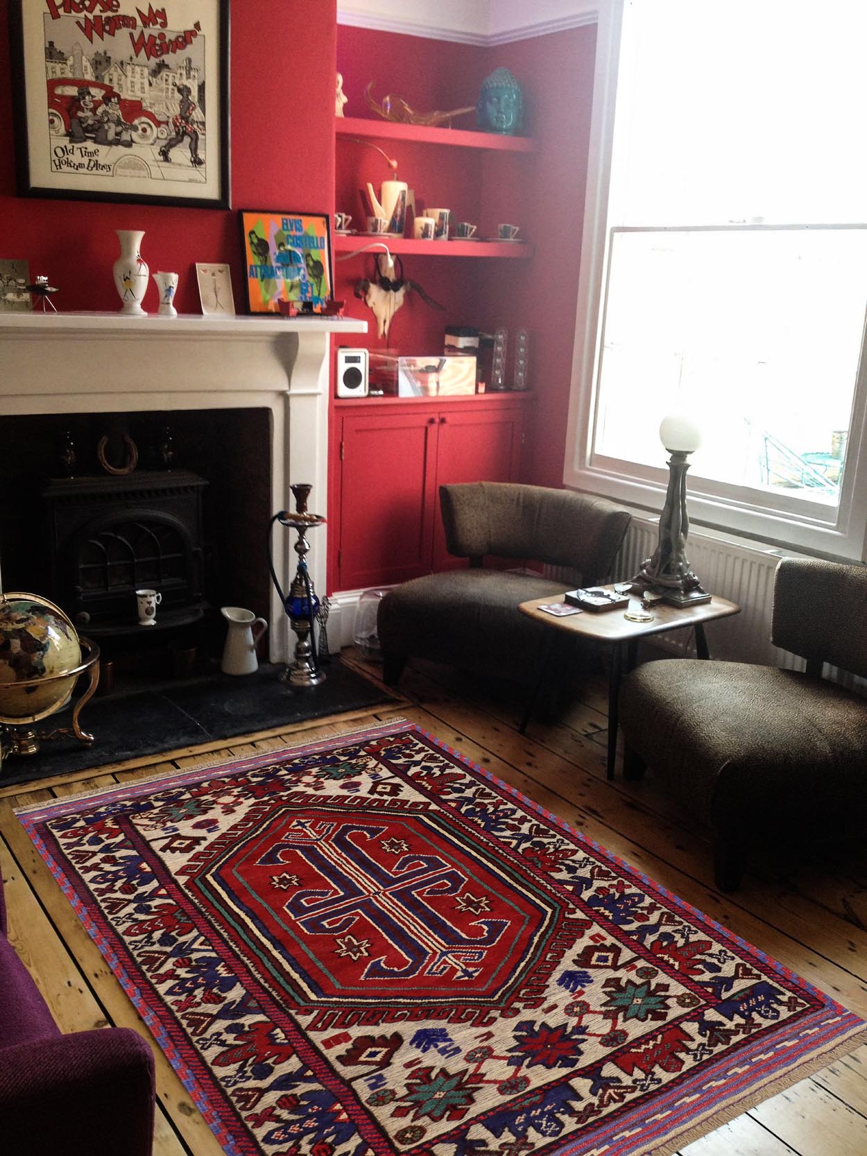 handmade Geometric Balouchi Red Beige Hand Knotted RECTANGLE 100% WOOL area rug 3x5