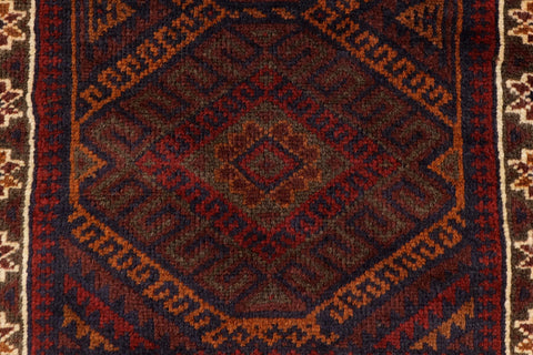 handmade Geometric Balouchi Maroon Red Hand Knotted RECTANGLE 100% WOOL area rug 3x5