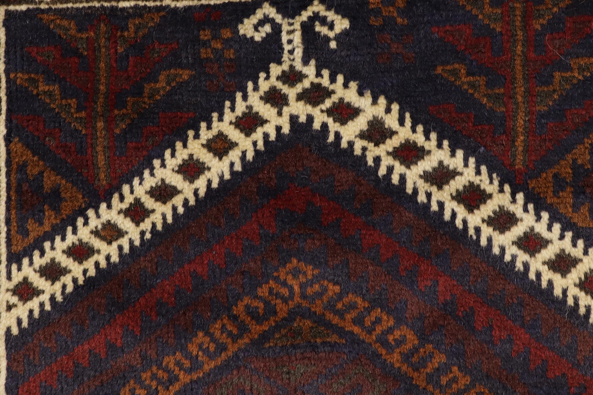 handmade Geometric Balouchi Maroon Red Hand Knotted RECTANGLE 100% WOOL area rug 3x5