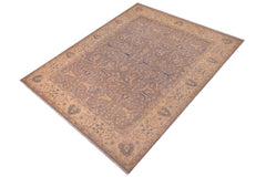 handmade Transitional Kazak Gray Beige Hand Knotted RECTANGLE 100% WOOL area rug 10' x 14'
