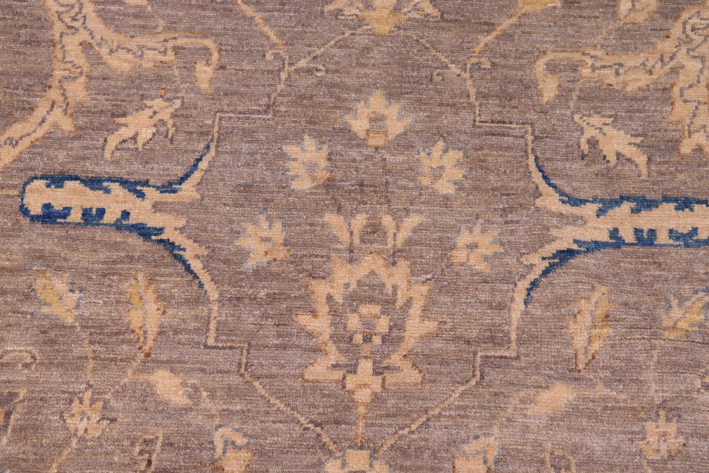 handmade Transitional Kazak Gray Beige Hand Knotted RECTANGLE 100% WOOL area rug 10' x 14'
