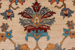 handmade Traditional Kafkaz Beige Red Hand Knotted RUNNER 100% WOOL area rug 3' x 5'