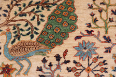 handmade Traditional Kafkaz Beige Rust Hand Knotted RUNNER 100% WOOL area rug 3' x 5'