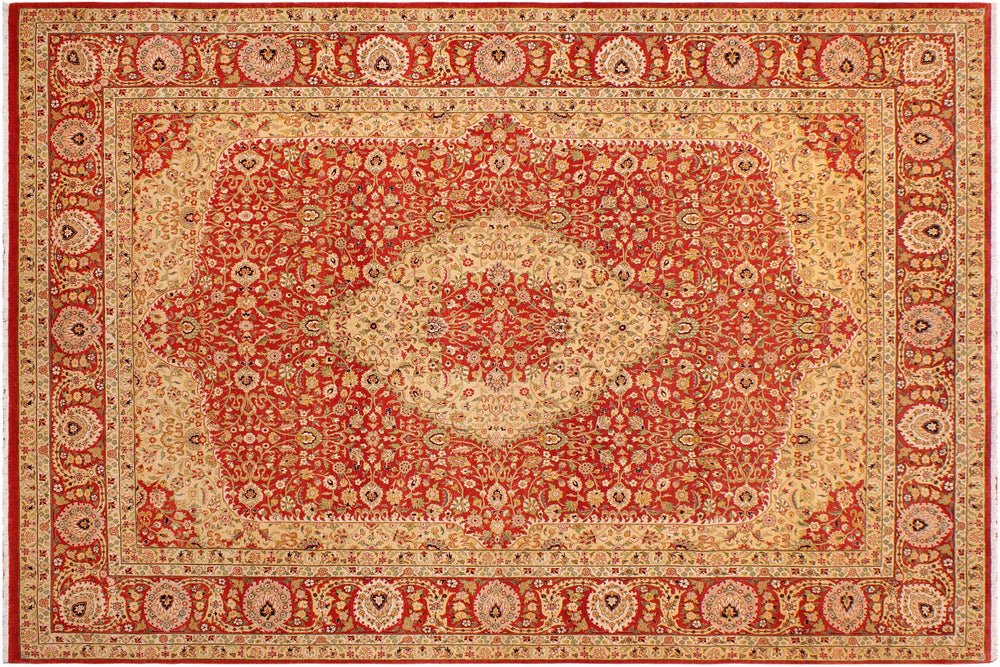 handmade Traditional Kafkaz Rust Rust Hand Knotted RECTANGLE 100% WOOL area rug 9x12