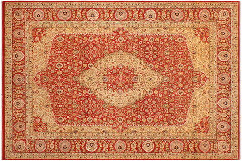 handmade Traditional Kafkaz Rust Rust Hand Knotted RECTANGLE 100% WOOL area rug 9x12