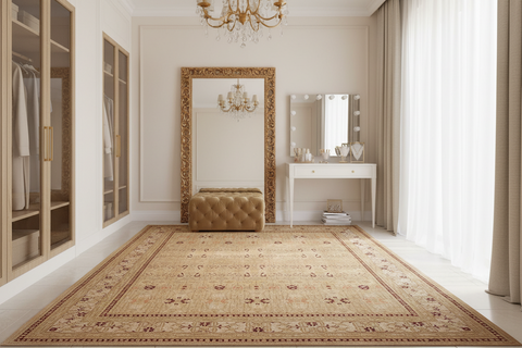 handmade Transitional Agra Tan Beige Hand Knotted RECTANGLE 100% WOOL area rug 9x12