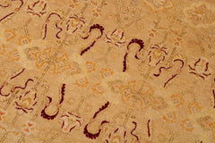 Semi-Antique Agra Ola Tan/Beige Wool Rug - 9'0'' x 12'3''