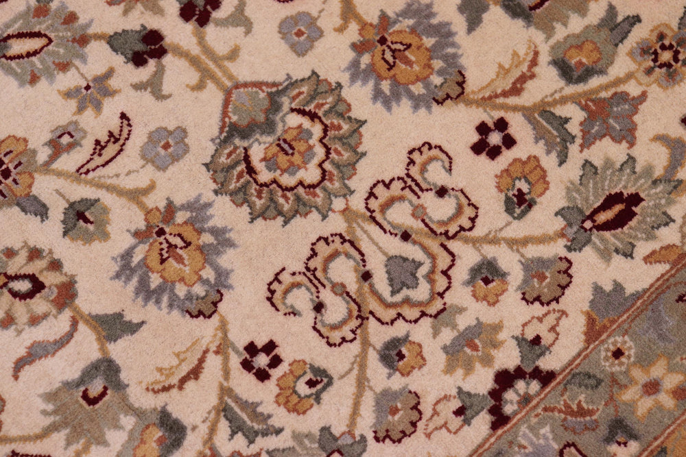 handmade Traditional  Beige Tan Hand Knotted RECTANGLE 100% WOOL area rug 9x12