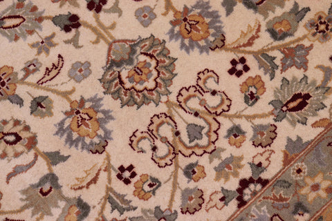 handmade Traditional  Beige Tan Hand Knotted RECTANGLE 100% WOOL area rug 9x12