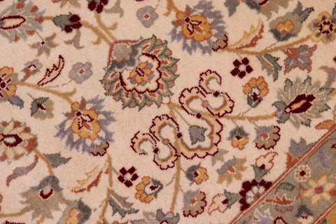 handmade Traditional  Beige Tan Hand Knotted RECTANGLE 100% WOOL area rug 9x12