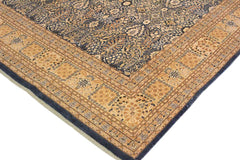 Vintage Tabriz Maribel Blue/Gold Wool Rug - 8'9'' x 11'10''