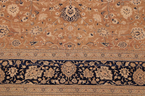 handmade Traditional Agra Rust Blue Hand Knotted RECTANGLE 100% WOOL area rug 9x12