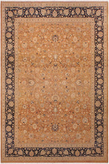 Traditional Agra Bette Rust Blue Hand Knotted Area rugs 9 x 12