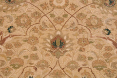 Vintage Persian Taj Susana Beige/Taupe Wool Rug - 9'1'' x 11'11''