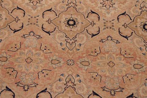 handmade Traditional Kirman Multi Tan Hand Knotted RECTANGLE 100% WOOL area rug 9x12